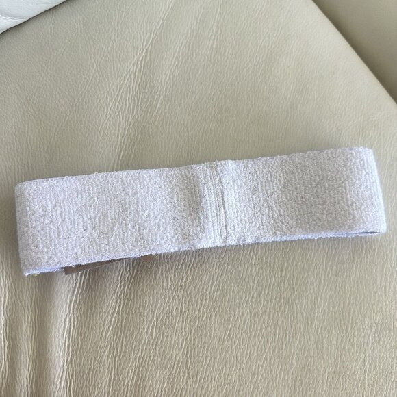 NEW GUCCI 703594 logo adidas collaboration hair accessory hair band White SZ S main image 4